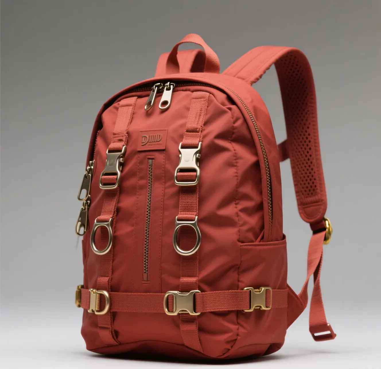 Waterproof laptop backpack opened flat on a table showing a padded sealed sleeve set above the base panel with boxing at the lower corners