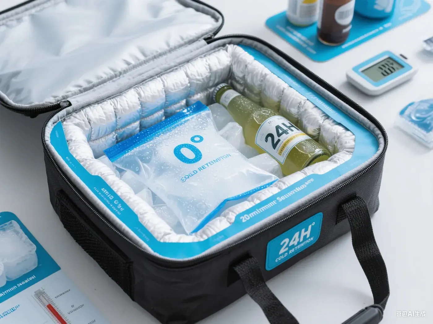 Three waterproof backpacks in 20, 30 and 45 litre sizes lined up side by side to show the height and depth progression across a size range