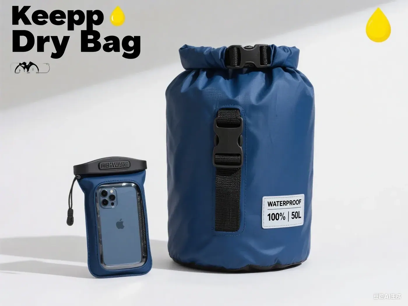 Waterproof backpack in the 35 litre class shown from the side with a 17-inch laptop sliding into a suspended rear sleeve above a foam base panel