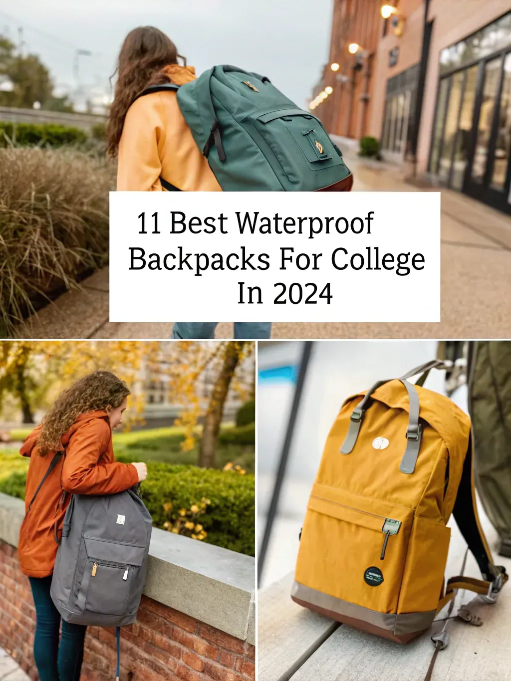 Waterproof backpack photographed at dusk showing a silver retroreflective band across the lower back panel and along both shoulder straps