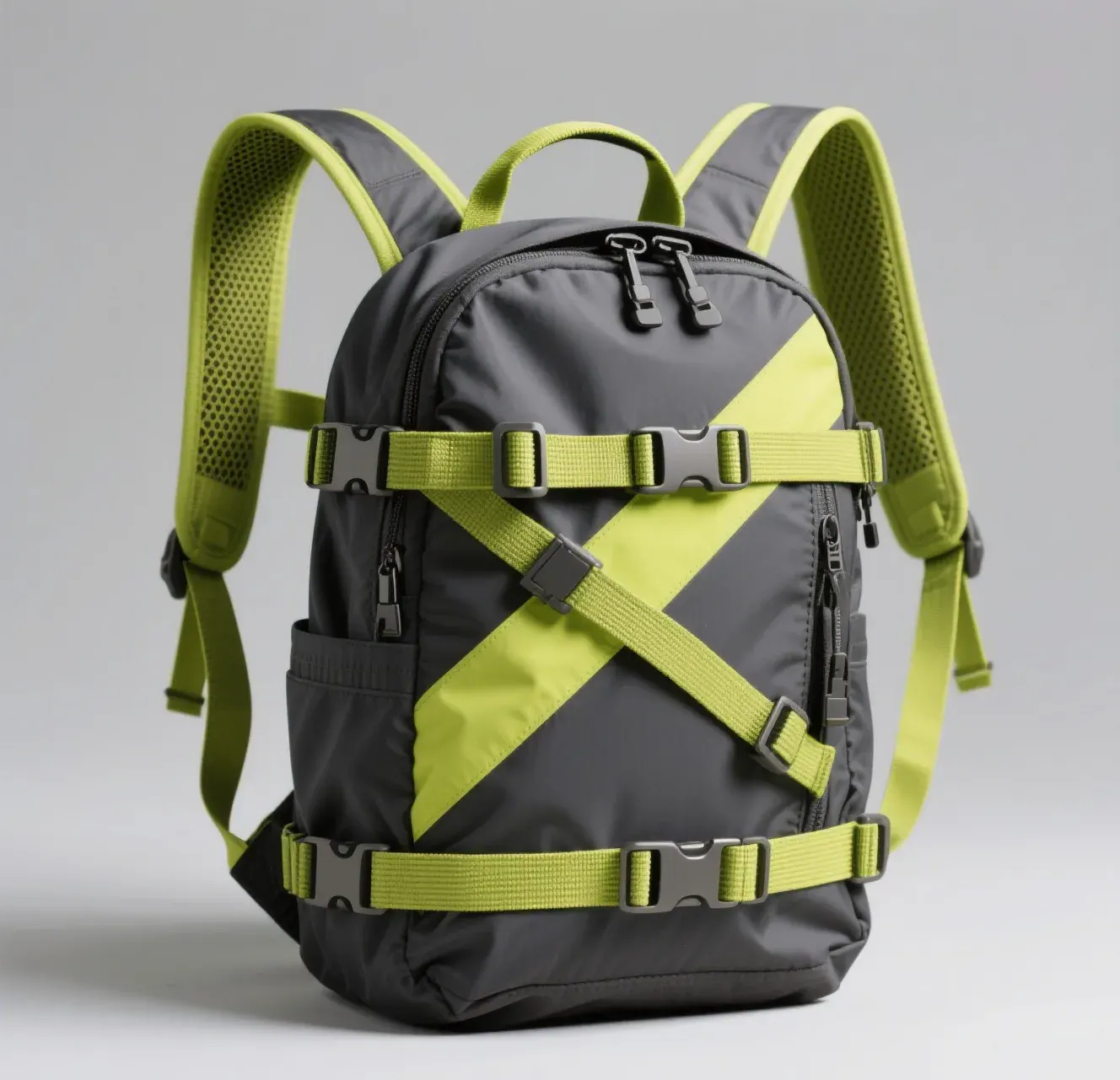 Waterproof drone backpack opened beside a field kit with aircraft controller batteries and landing pad arranged by access order