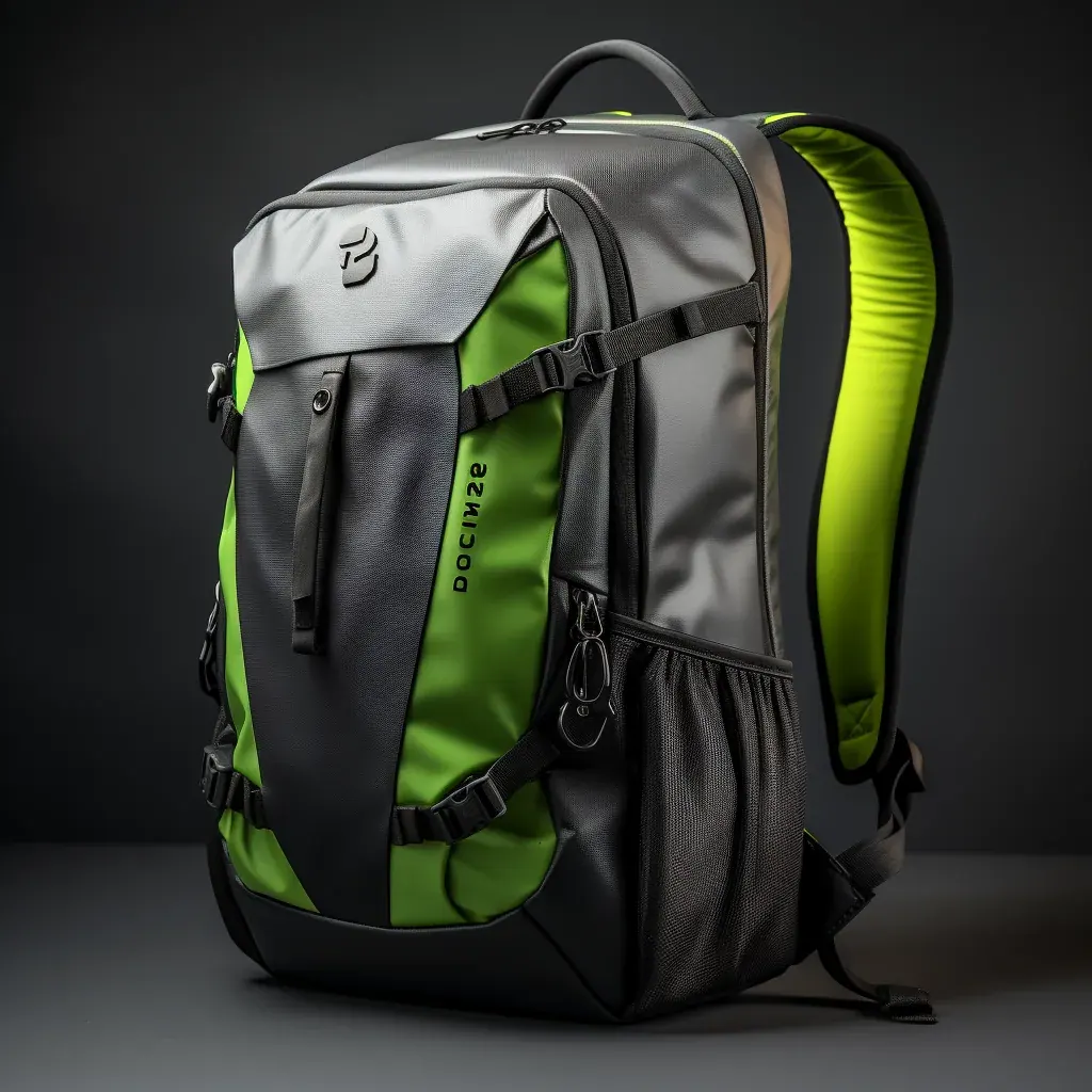 Waterproof hunting backpack front compartment opened to show a padded tablet sleeve and organised interior pockets