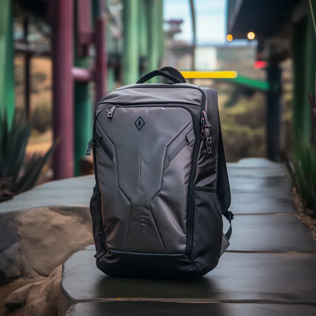 Softshell waterproof laptop backpack with a structured padded sleeve holding a 15 inch laptop during a rainy commute