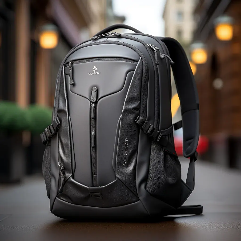 Three colour variants of the same waterproof laptop backpack design laid side by side showing a shared body pattern and identical hardware