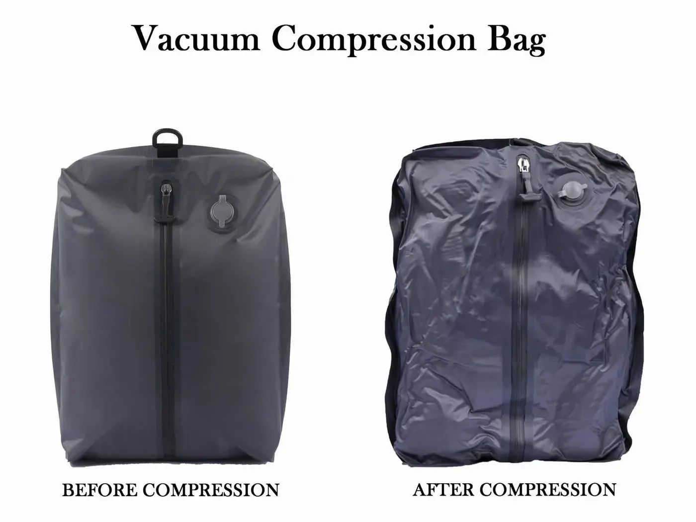 Roll-top dry backpack with a four-point external cradle supporting a full-face helmet from below