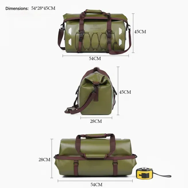 Bright coloured dry bag liner inside a surf fishing backpack protecting phone keys and a spare layer