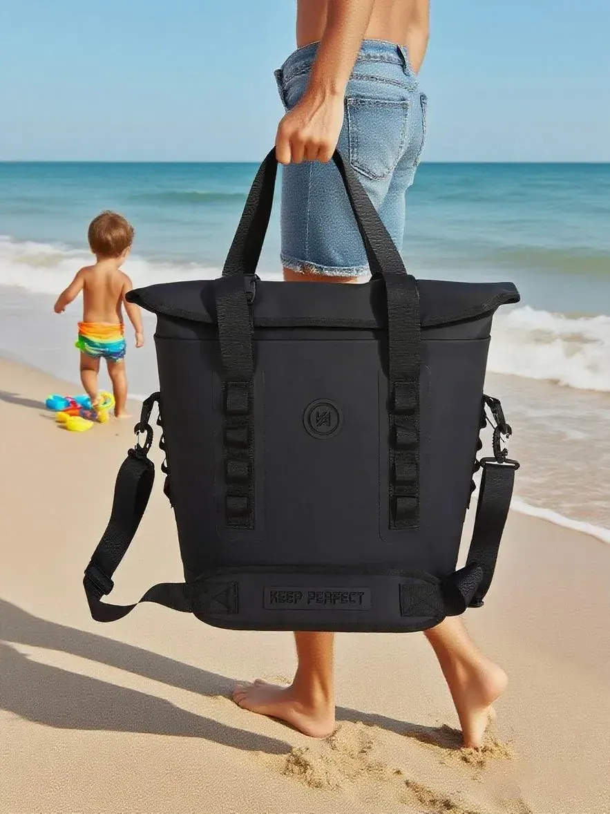 Injection-molded EVA tote in a single solid colourway seen from the front showing clean panels suitable for a printed logo